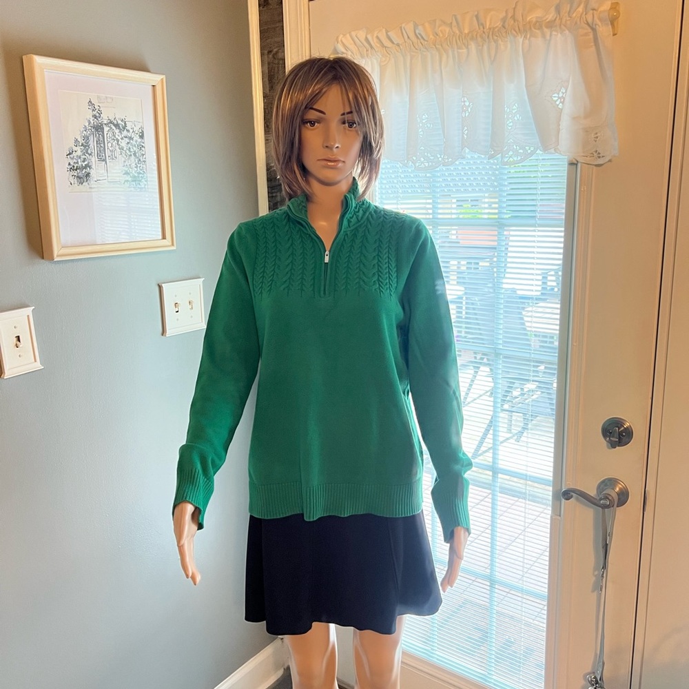 Izod 1/4 Zip Sweater SZ LG